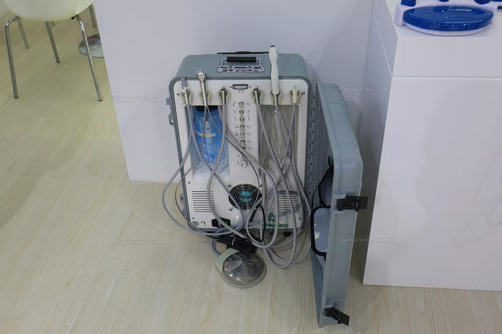 Dynamic® DU893 Portable Dental Unit With Air Compressor Ultrasonic Scaler LED Curing Light